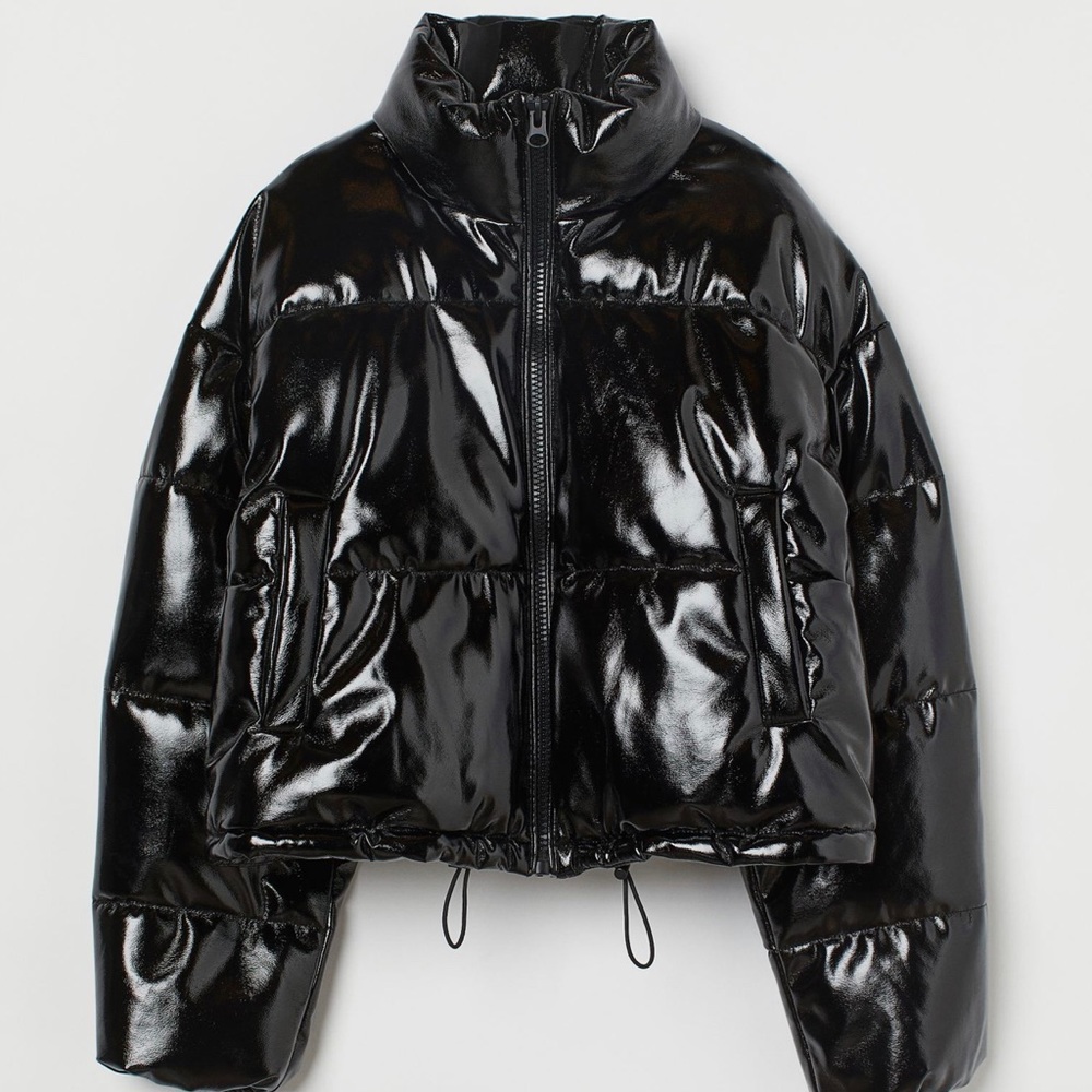 H&M Black Short Puffer Jacket XL
